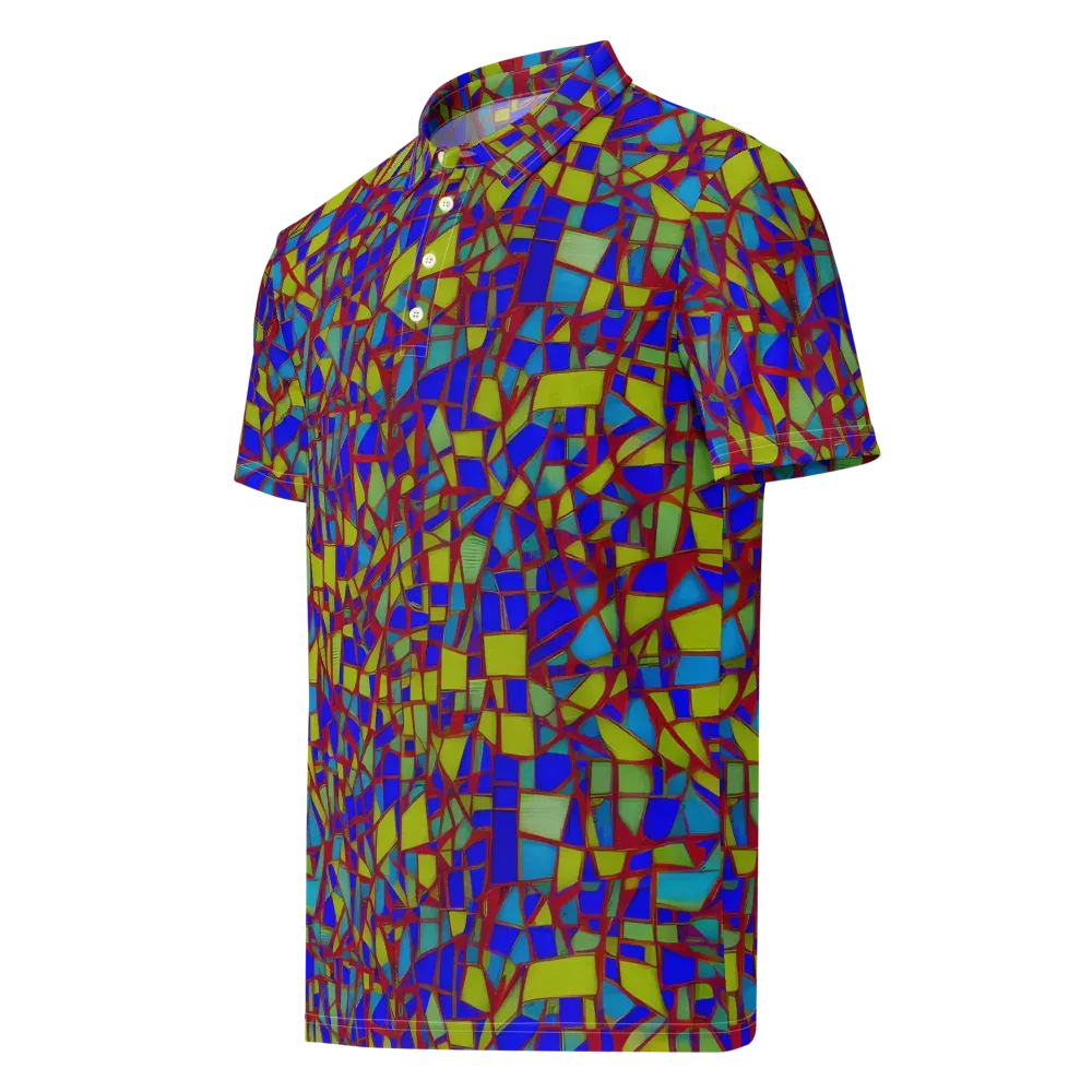 Chromatic Shatter on Men's Slim Fit Polo Shirt — Left Front