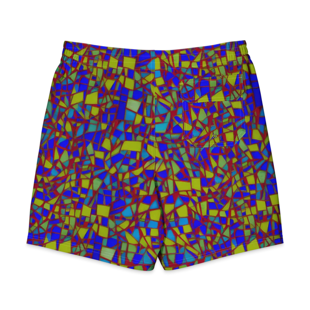 Chromatic Shatter on Men's Board Shorts — Back