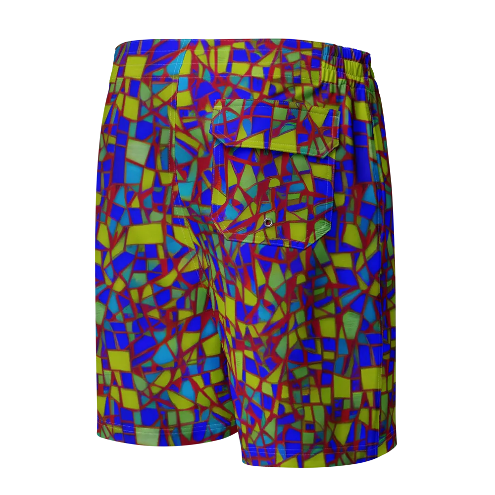 Chromatic Shatter on Men's Board Shorts — Back