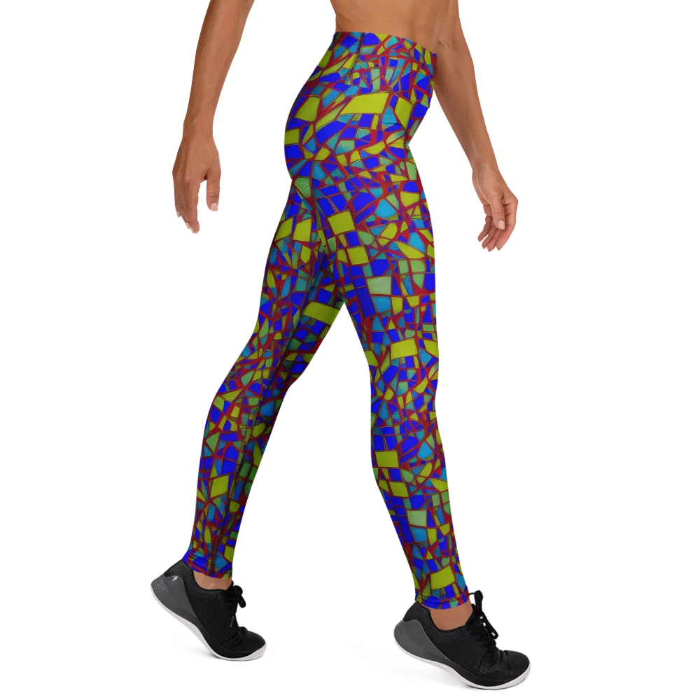 Chromatic Shatter on Yoga Leggings — Right