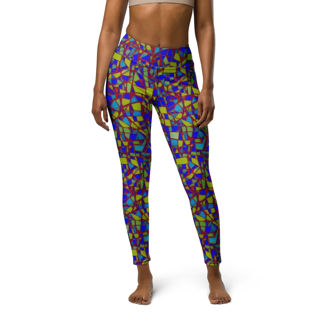 Chromatic Shatter on Yoga Leggings — Front
