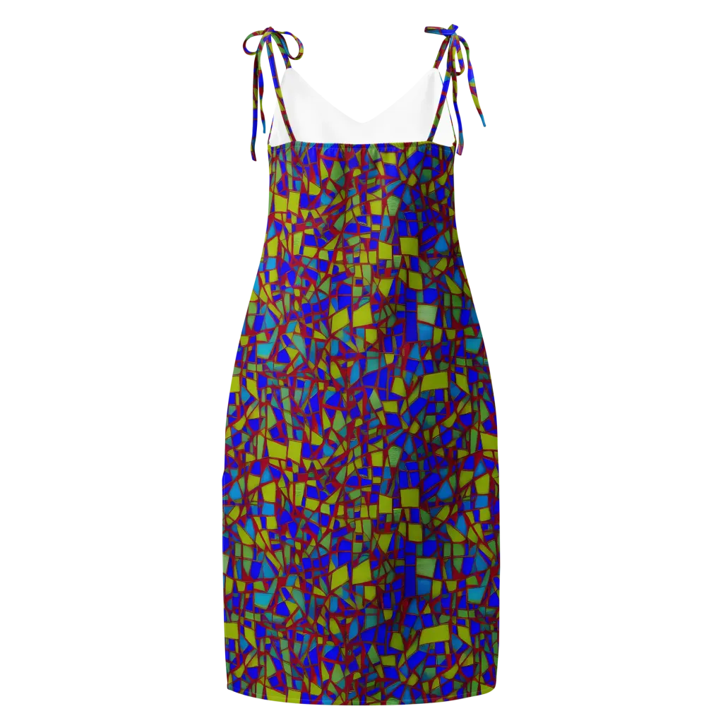 Chromatic Shatter on Slip Dress — Back