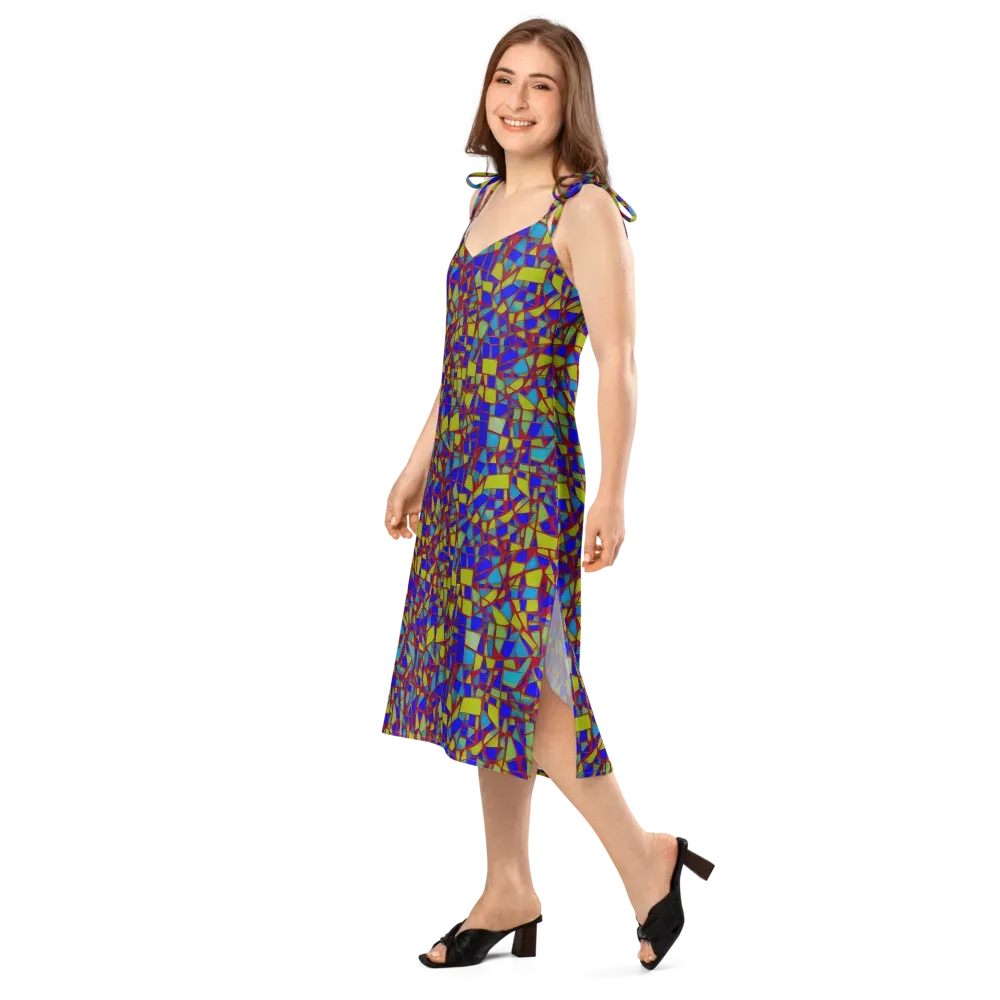 Chromatic Shatter on Slip Dress — Left Front