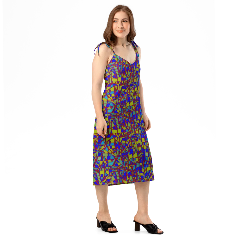 Chromatic Shatter on Slip Dress — Right Front