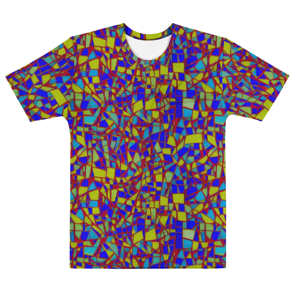Chromatic Shatter on Men's Cotton Crew Neck T-Shirt — Front