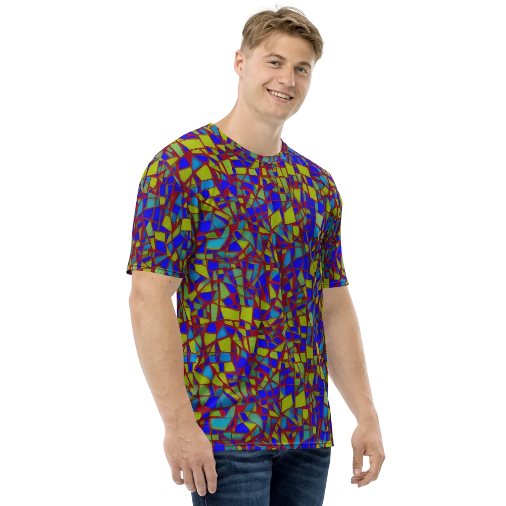Chromatic Shatter on Men's Crew Neck T-Shirt — Right