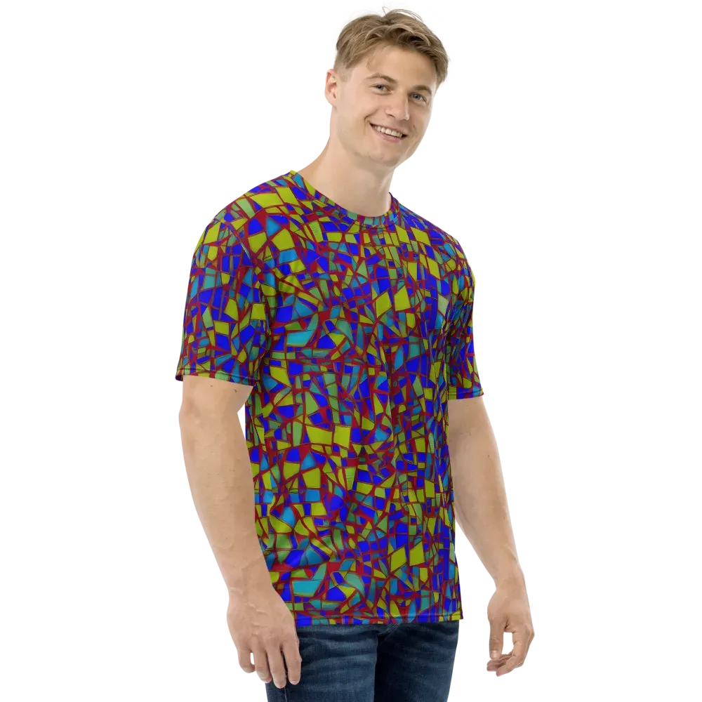 Chromatic Shatter on Men's Crew Neck T-Shirt — Right
