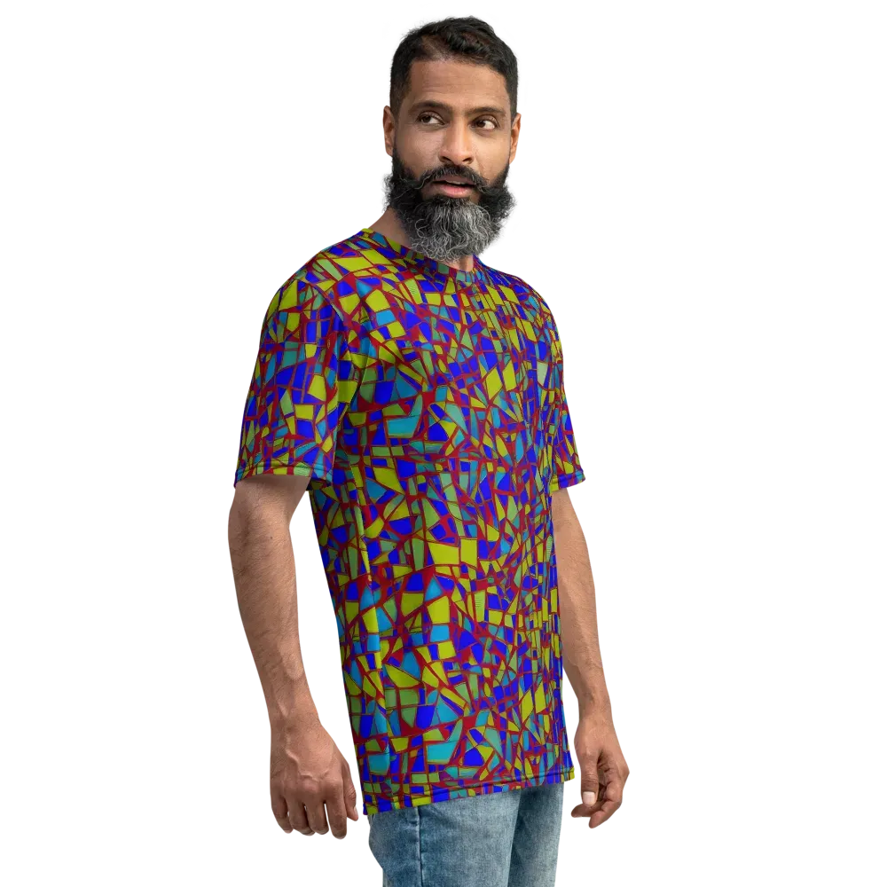 Chromatic Shatter on Men's Crew Neck T-Shirt — Right