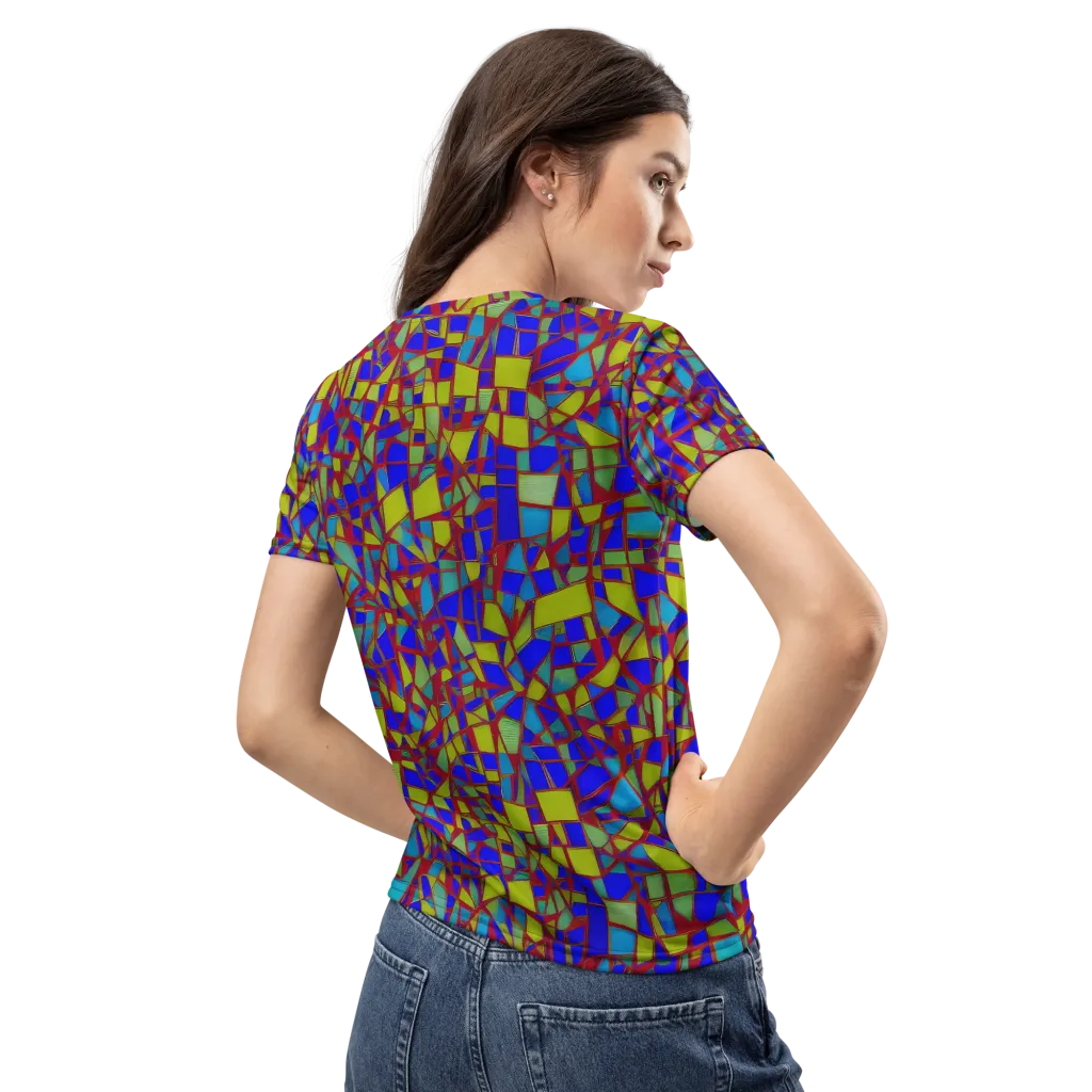 Chromatic Shatter on Women's Crew Neck T-Shirt — Back