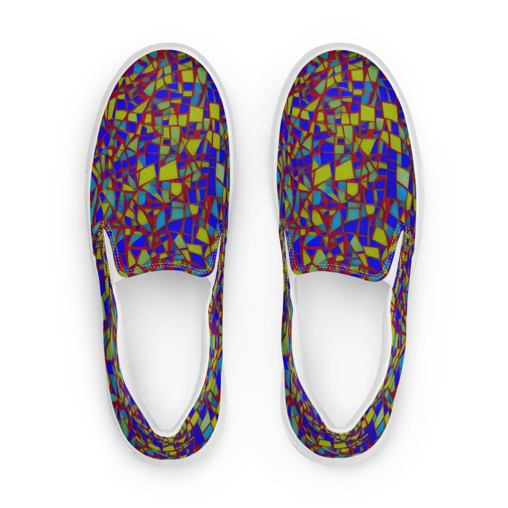 Chromatic Shatter on Men's Slip-On Canvas Shoes — Front