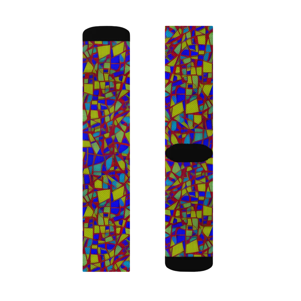Chromatic Shatter on Socks — Left Sock