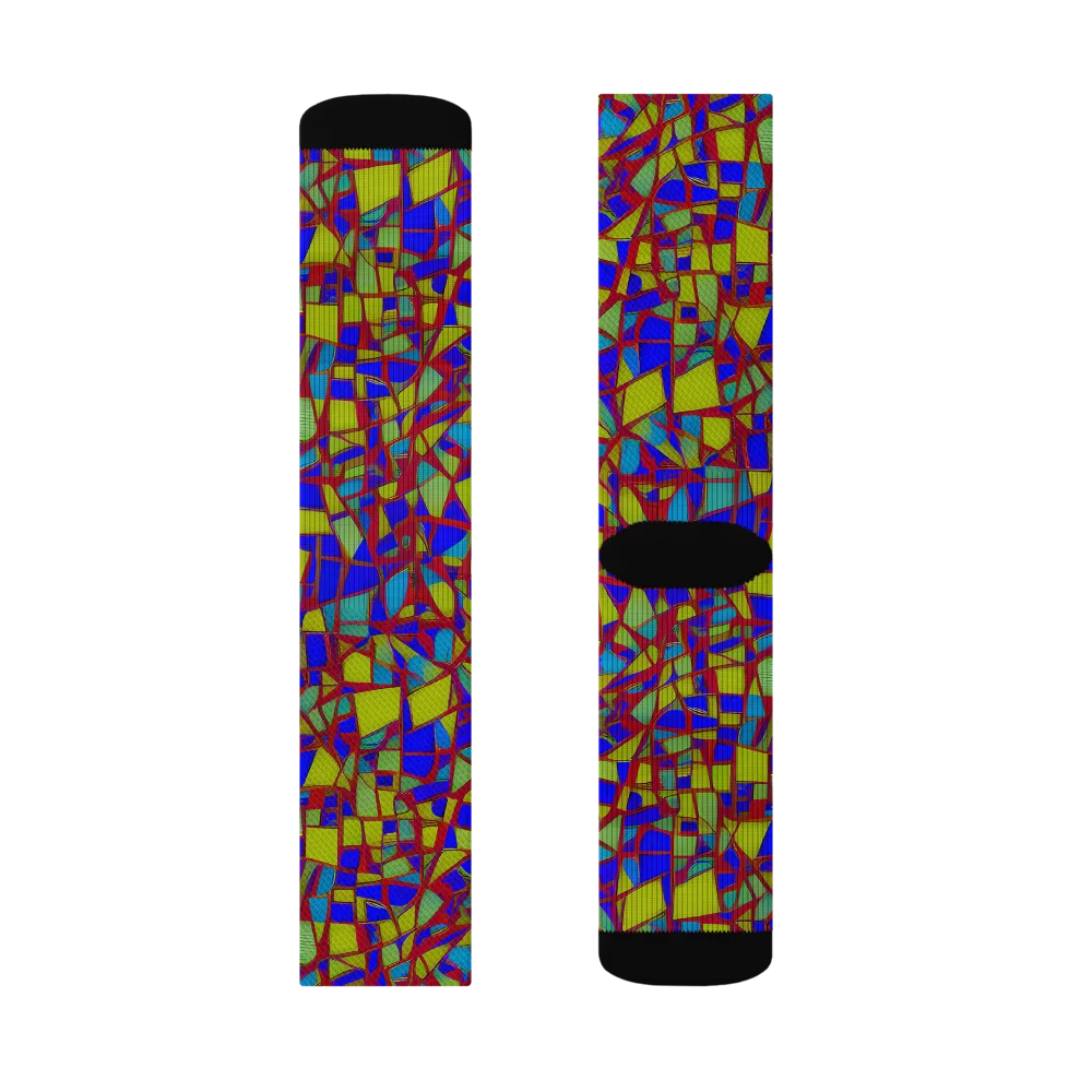 Chromatic Shatter on Socks — Right Sock