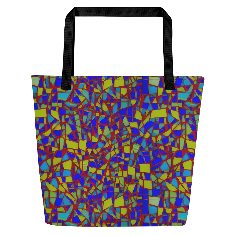 Chromatic Shatter on Large Tote Bag W/ Pocket — Front