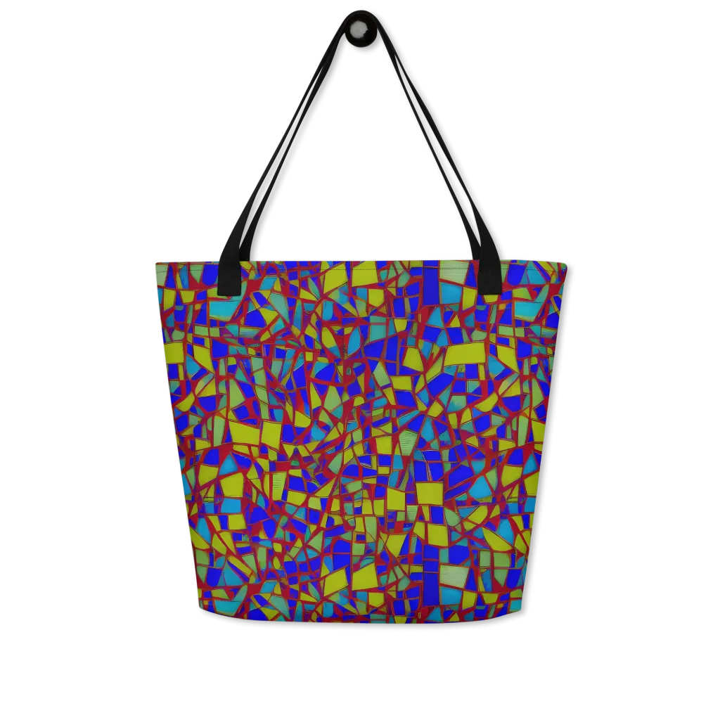 Chromatic Shatter on Large Tote Bag W/ Pocket — Front