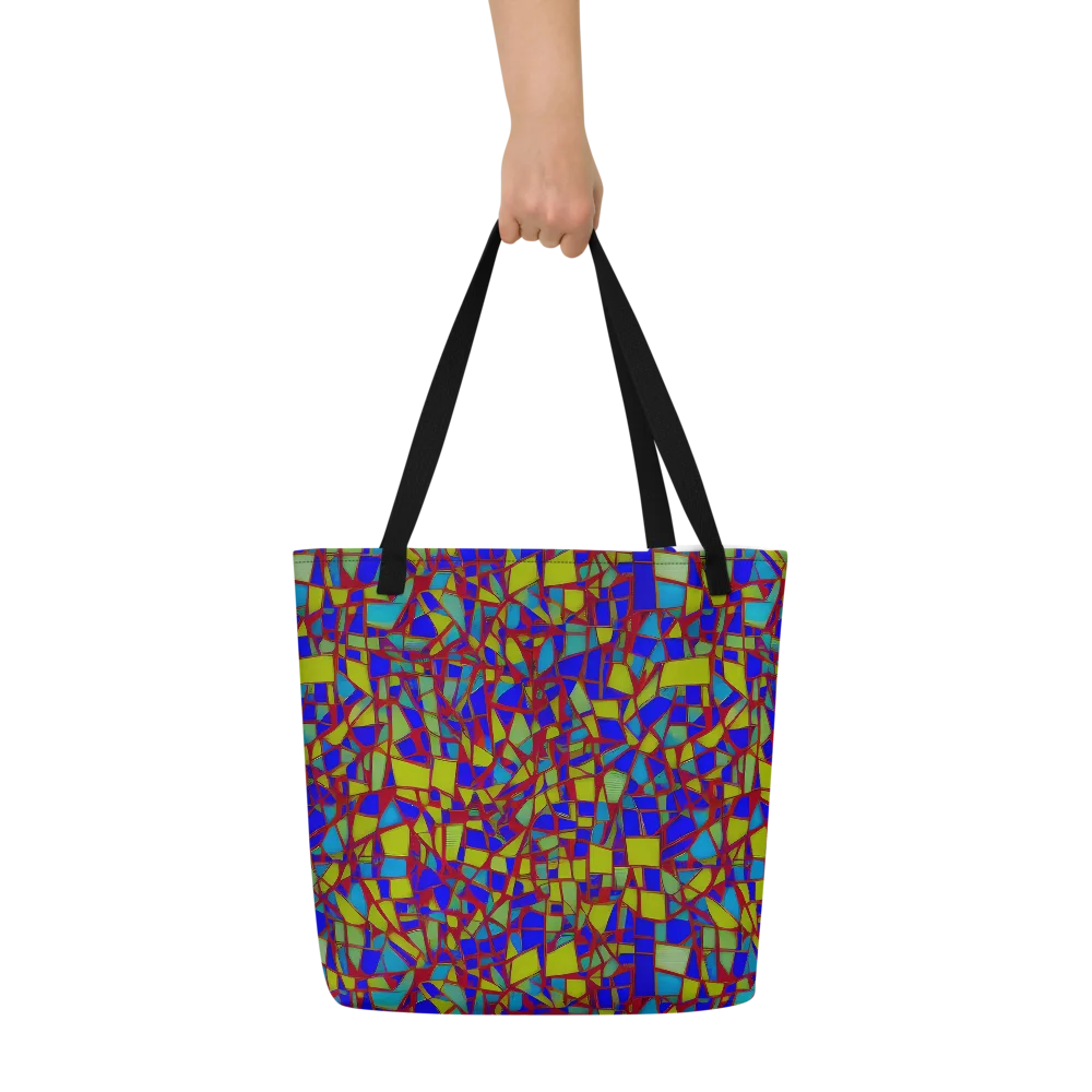 Chromatic Shatter on Large Tote Bag W/ Pocket — Front
