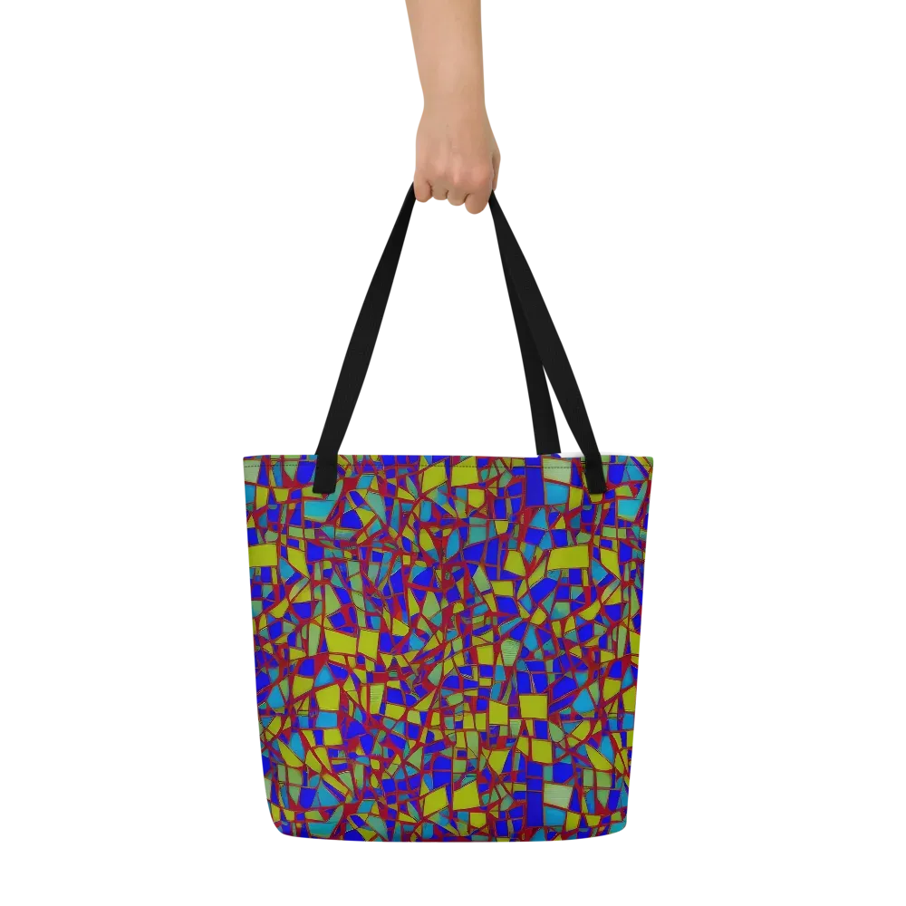 Chromatic Shatter on Large Tote Bag W/ Pocket — Front