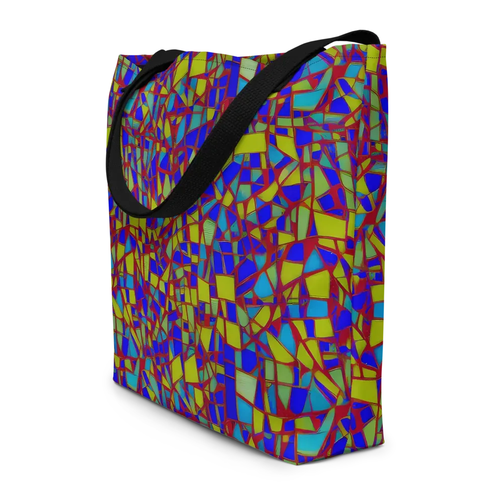 Chromatic Shatter on Large Tote Bag W/ Pocket — Front