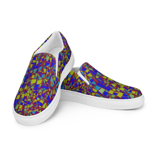 Chromatic Shatter on a Women's Slip-On Canvas Shoes