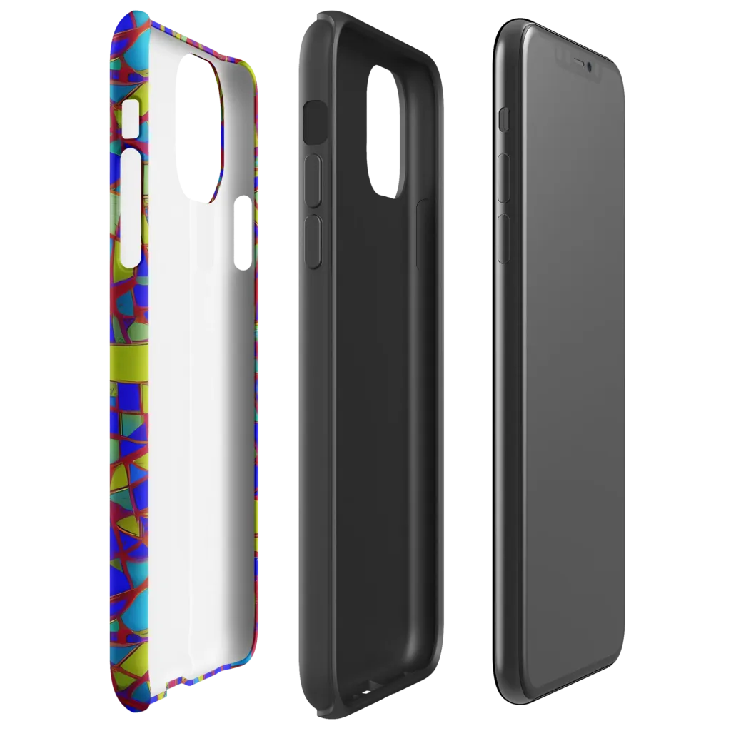 Chromatic Shatter on Tough Case for iPhone® — Right