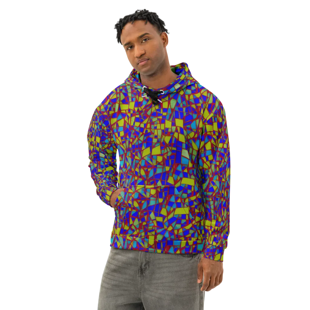Chromatic Shatter on Cotton Hoodie — Left Front