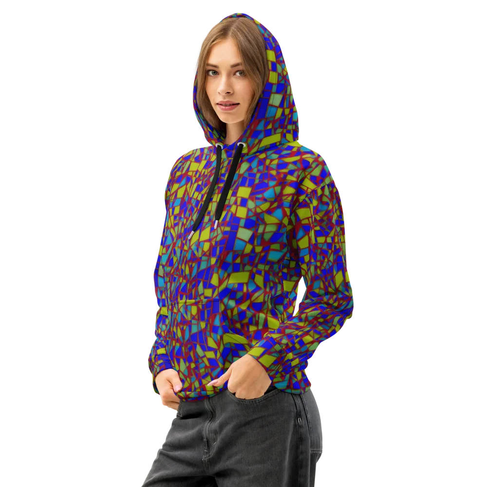 Chromatic Shatter on Cotton Hoodie — Left Front