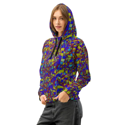 Chromatic Shatter on a Cotton Hoodie