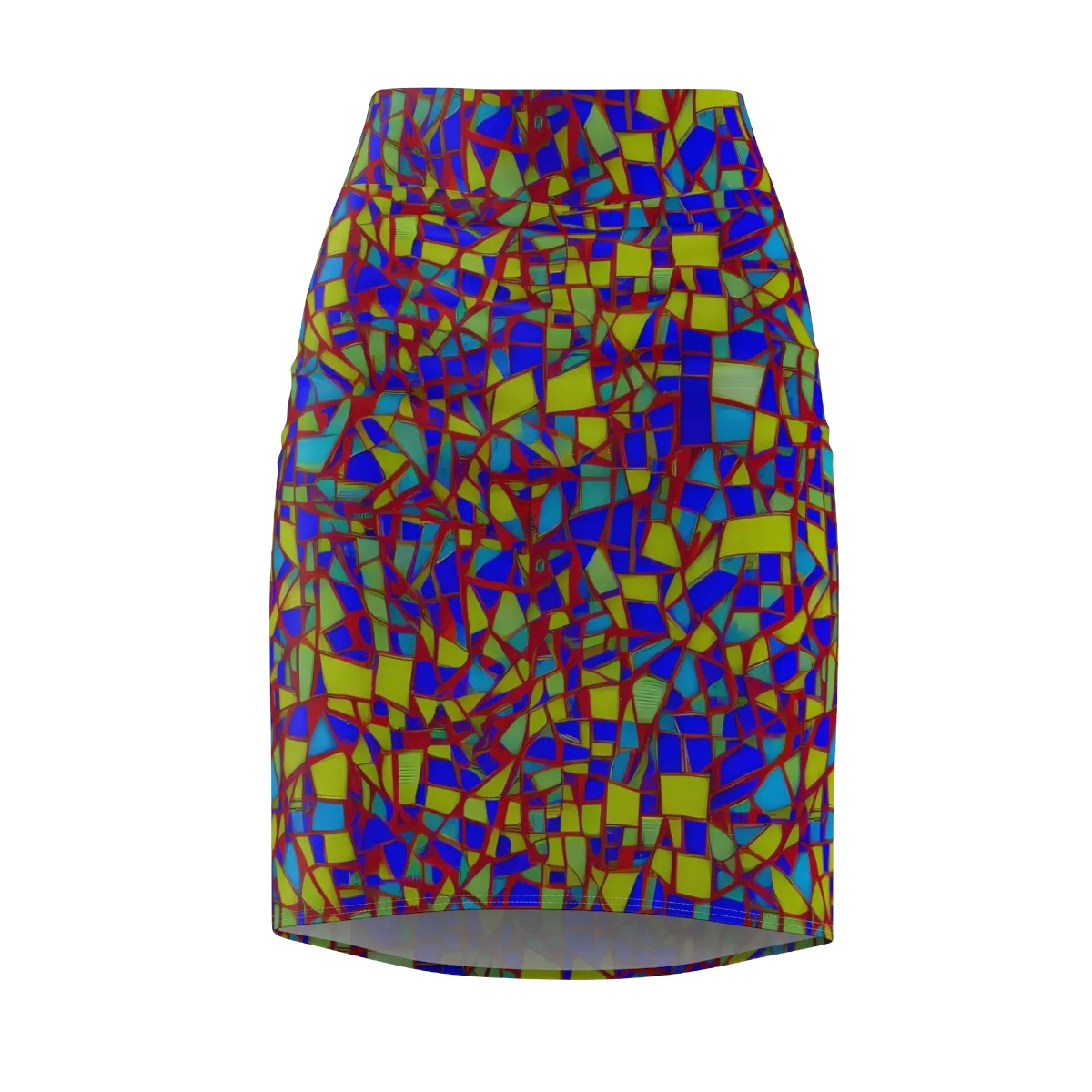 Chromatic Shatter on Pencil Skirt — Front