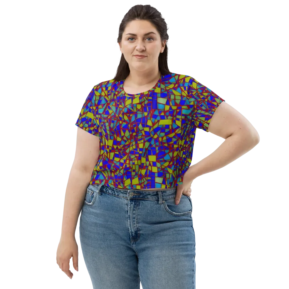 Chromatic Shatter on Crop Tee — Front
