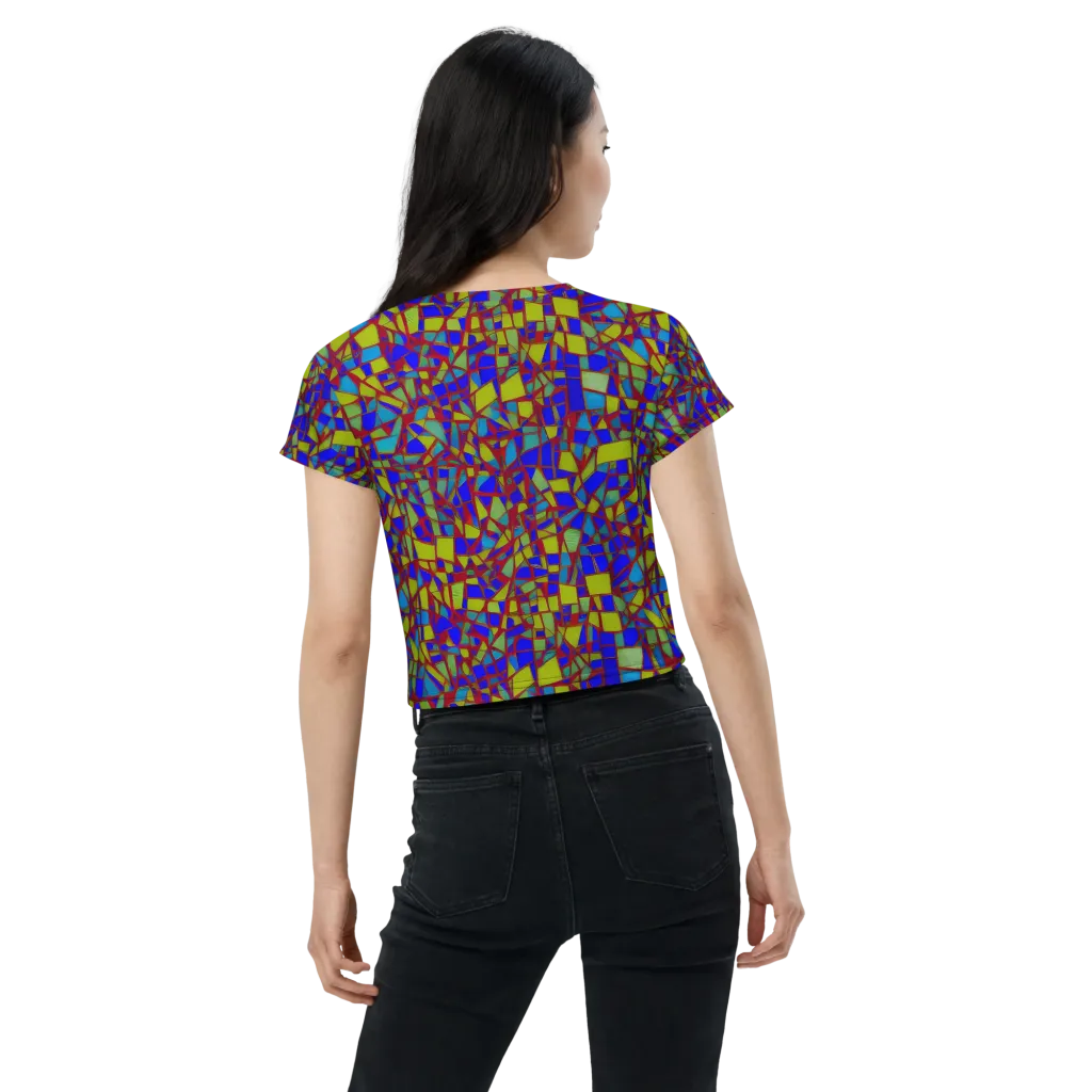 Chromatic Shatter on Crop Tee — Back