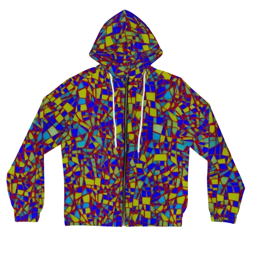 Chromatic Shatter on a Women's Full-Zip Hoodie