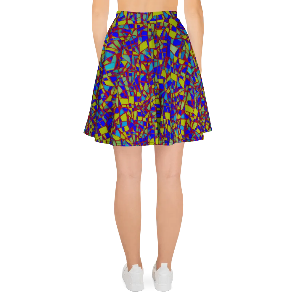 Chromatic Shatter on Skater Skirt — Back