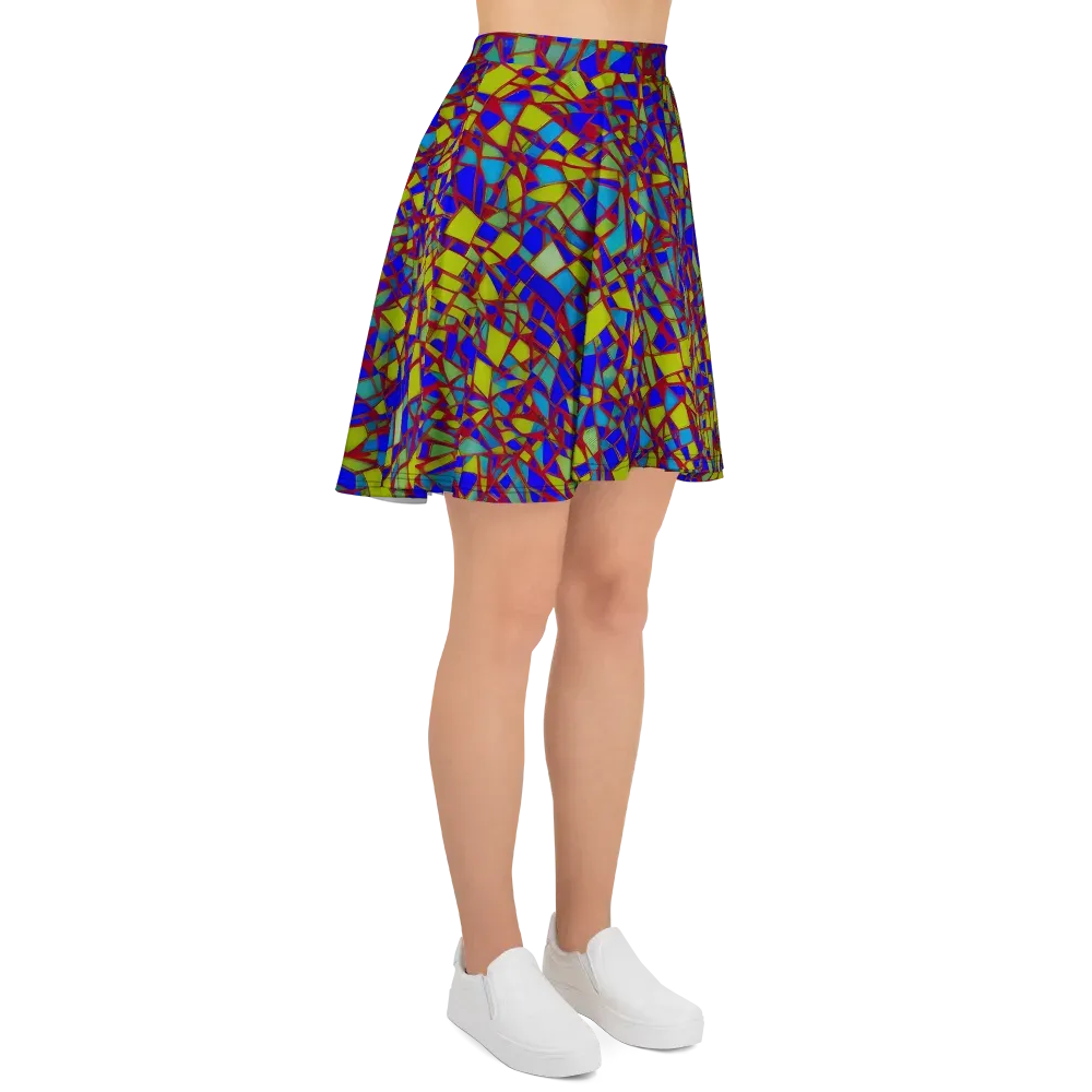 Chromatic Shatter on Skater Skirt — Right