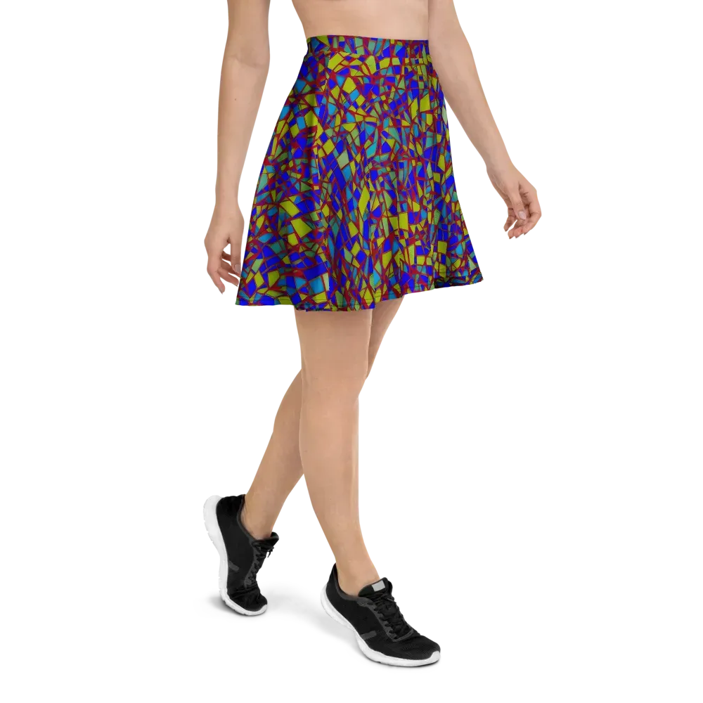 Chromatic Shatter on Skater Skirt — Right
