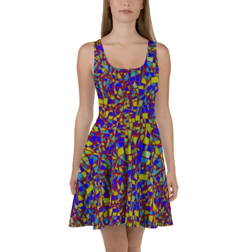 Chromatic Shatter on a Skater Dress