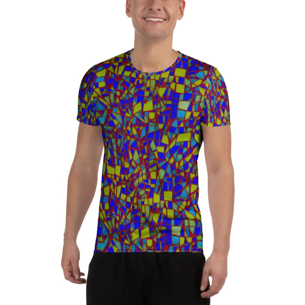 Chromatic Shatter on Men's Athletic T-Shirt — Front