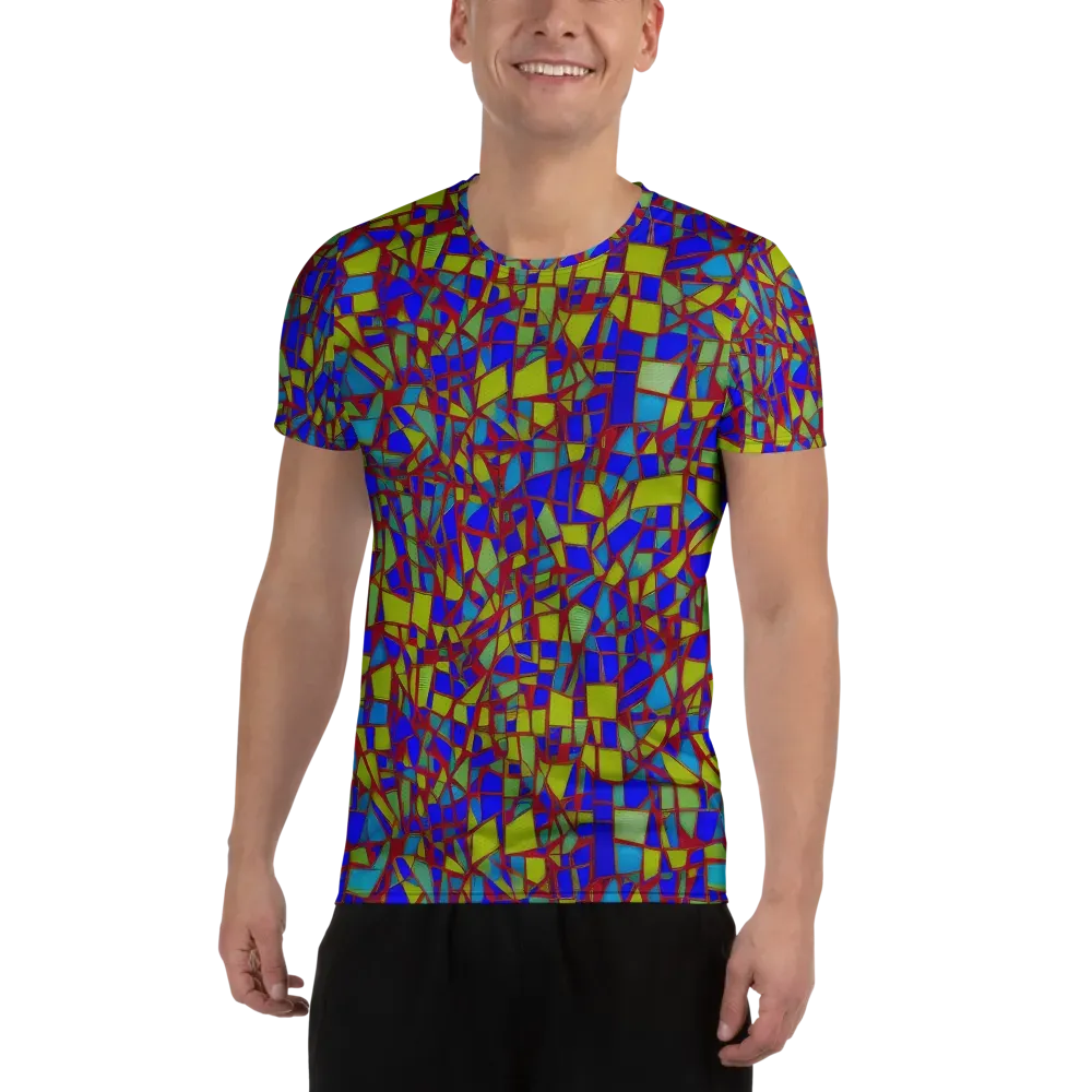 Chromatic Shatter on Men's Athletic T-Shirt — Front