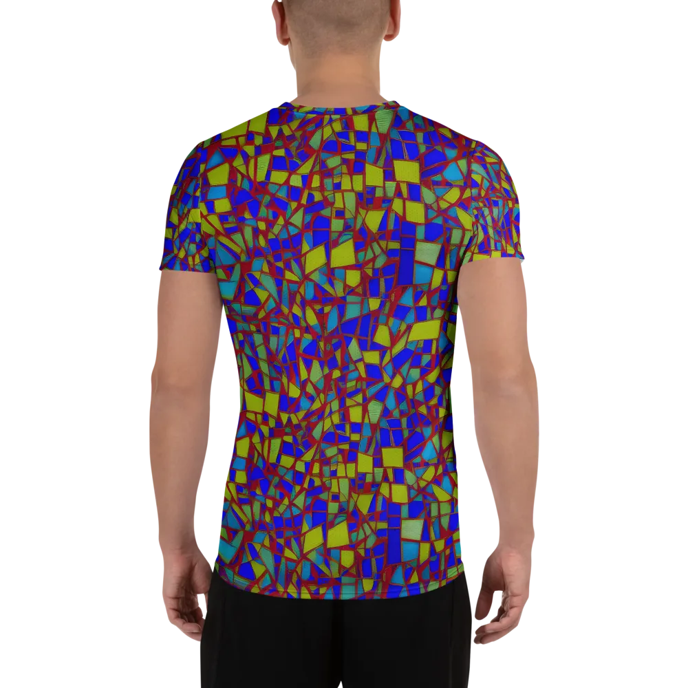 Chromatic Shatter on Men's Athletic T-Shirt — Back