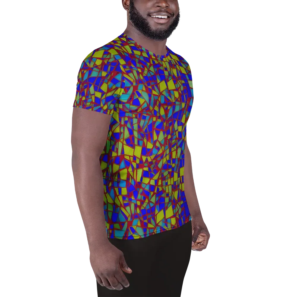 Chromatic Shatter on Men's Athletic T-Shirt — Right