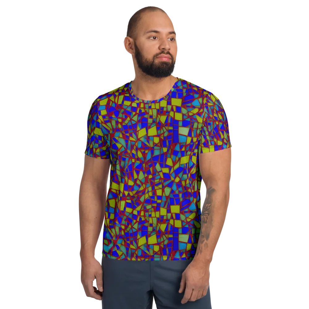 Chromatic Shatter on Men's Athletic T-Shirt — Front