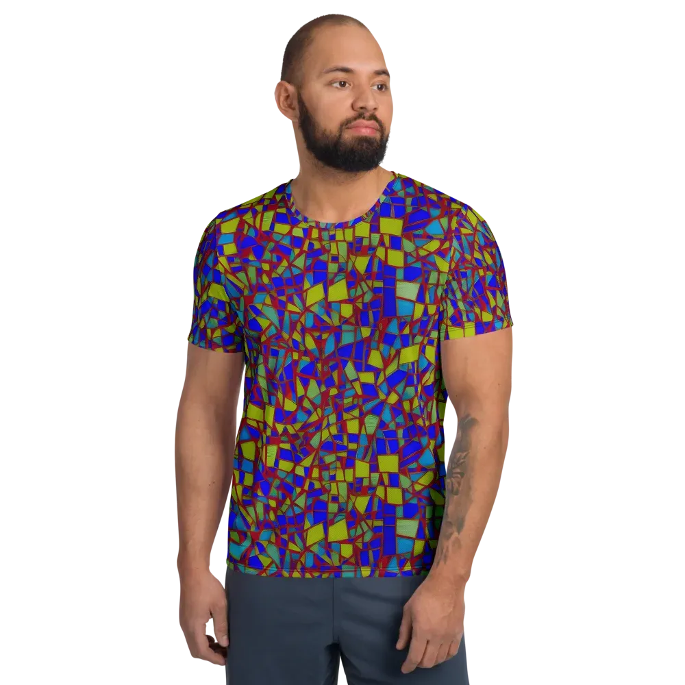Chromatic Shatter on Men's Athletic T-Shirt — Front