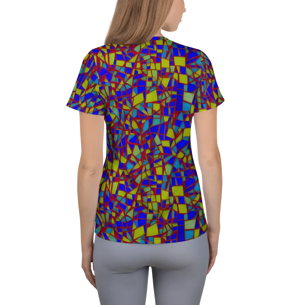 Chromatic Shatter on Women's Athletic T-Shirt — Back
