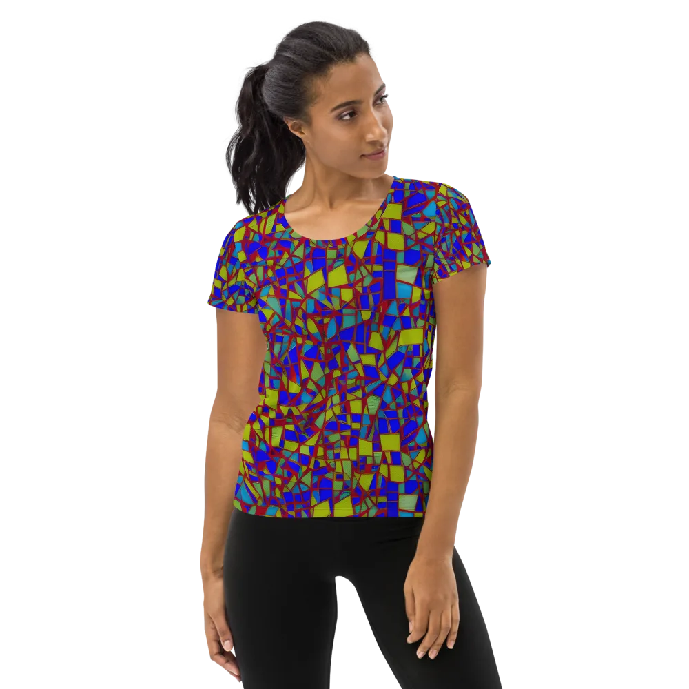 Chromatic Shatter on Women's Athletic T-Shirt — Front