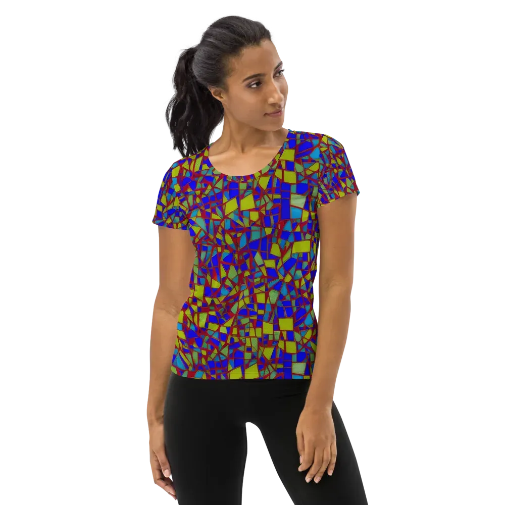 Chromatic Shatter on Women's Athletic T-Shirt — Front
