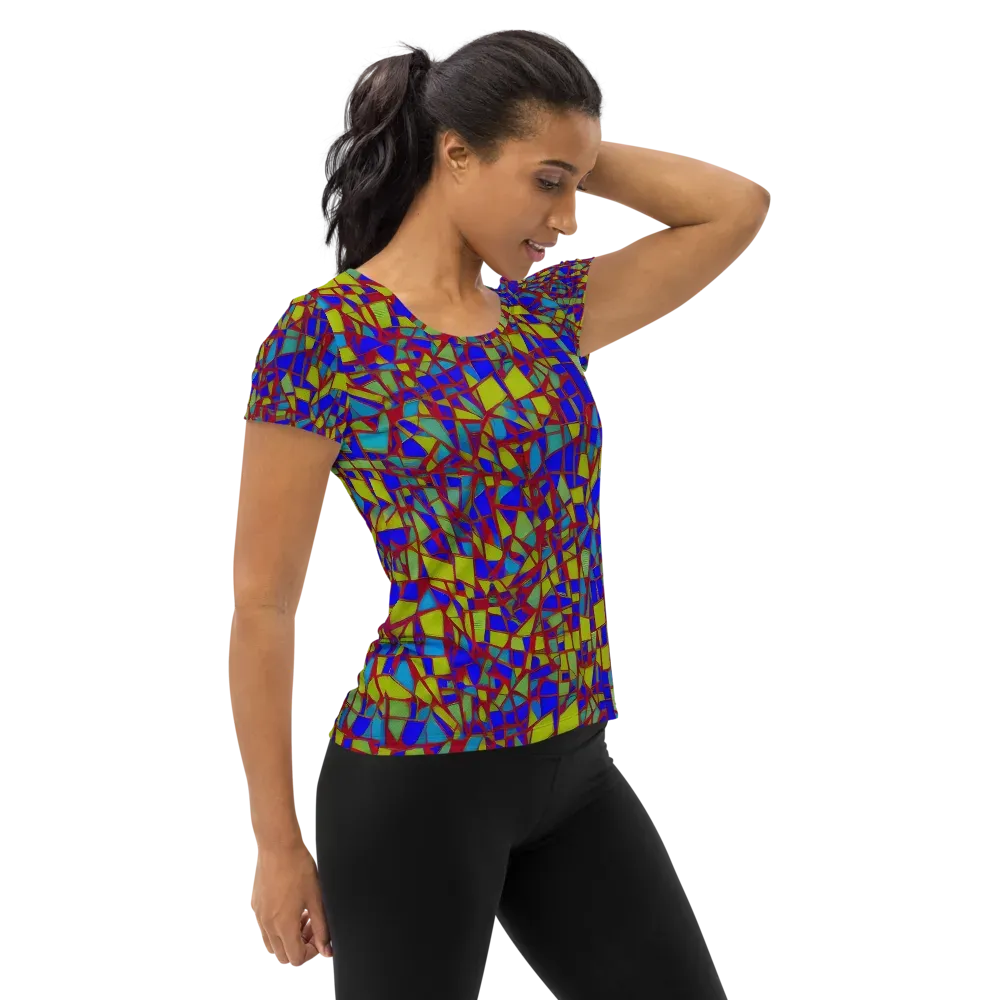 Chromatic Shatter on Women's Athletic T-Shirt — Right