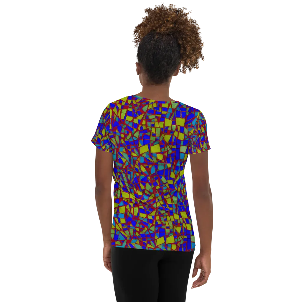 Chromatic Shatter on Women's Athletic T-Shirt — Back