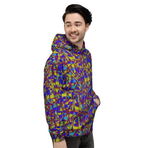 Chromatic Shatter on a Hoodie