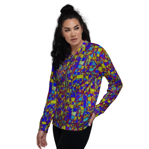 Chromatic Shatter on a Bomber Jacket