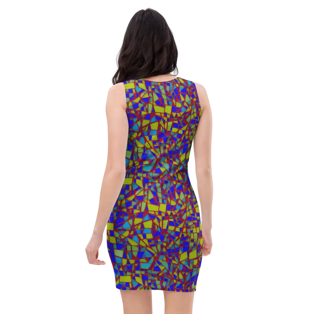 Chromatic Shatter on Bodycon Dress — Back