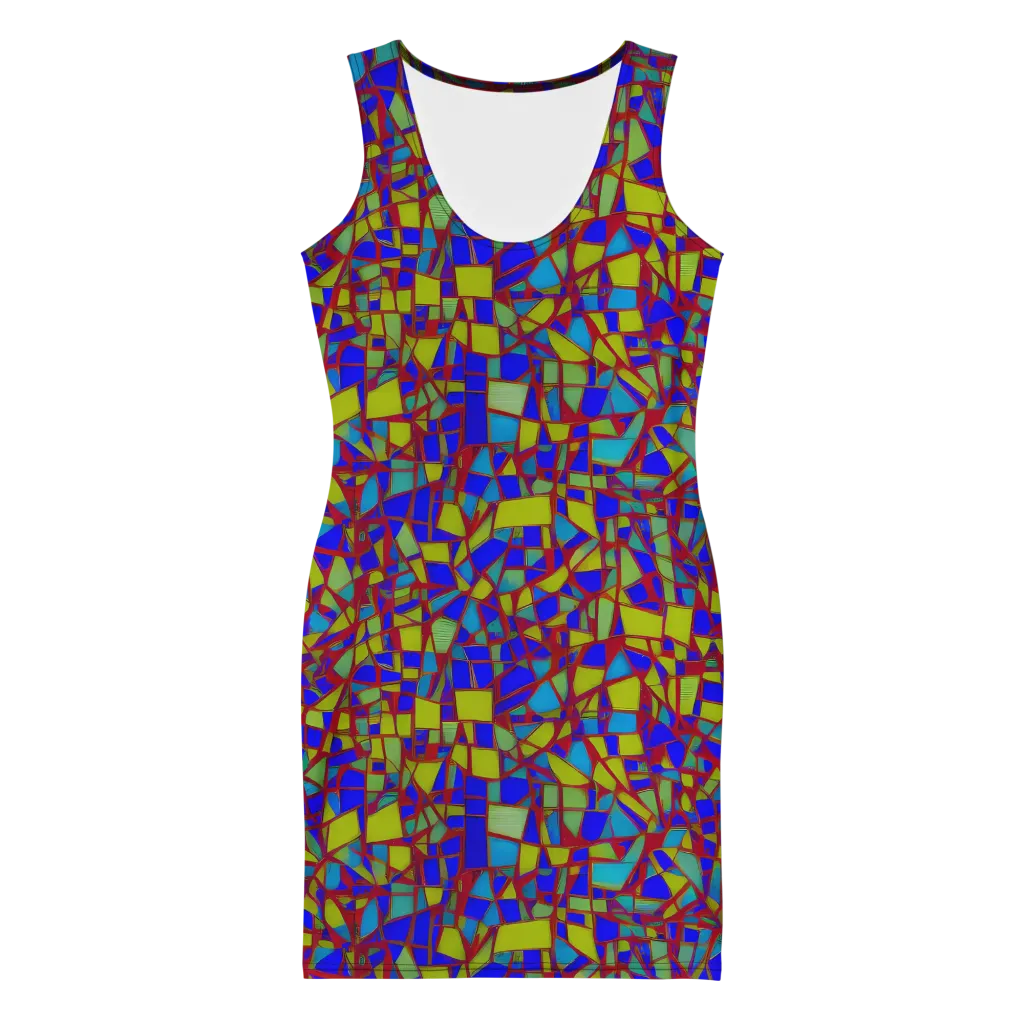 Chromatic Shatter on Bodycon Dress — Front