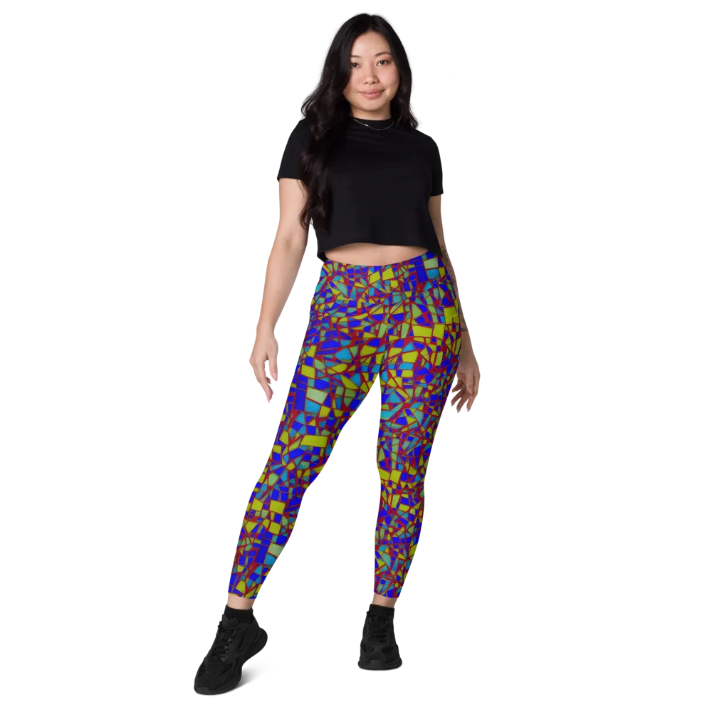 Chromatic Shatter on Leggings with Pockets — Front